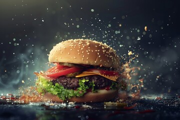 Burger Realistic photography
