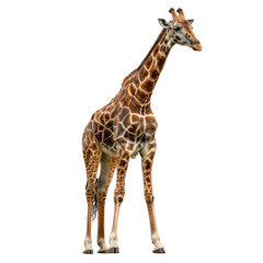 Fototapeta premium Photo of Giraffe isolated on transparent background