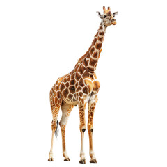Obraz premium Photo of Giraffe isolated on transparent background