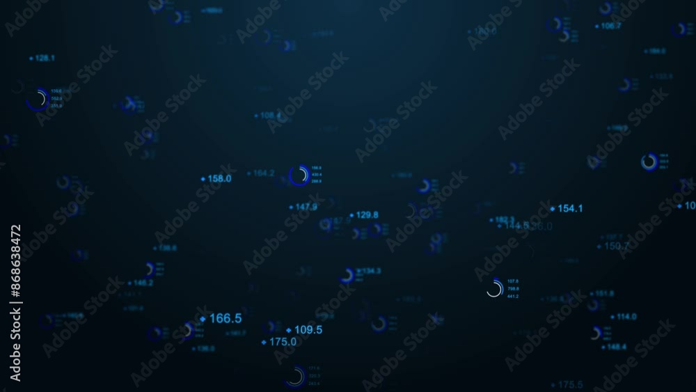 Poster financial global business charts, graphs and diagrams infographic interface graphs numbers backgroun