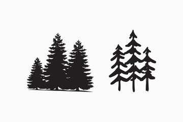 Christmas tree silhouette