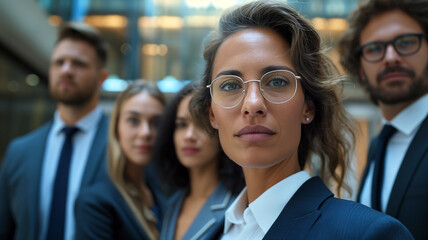 Fototapeta premium Portrait of people teamwork in office