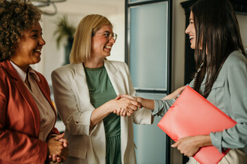 Business executives meeting at a networking event