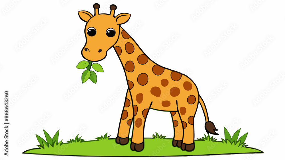 Canvas Prints giraffe cartoon illustration