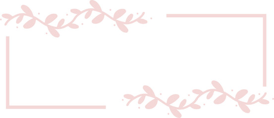 Botanical Rectangle Frame - Graphic Illustration Cut File