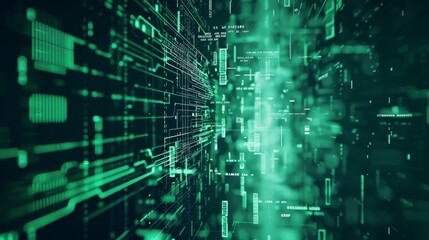 Retro Green Monochrome Phosphor Monitor with Pixel Sorting Glitch Effect