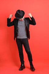 50s man in Halloween costume