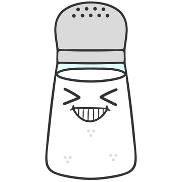 recommend clip art: happy laughing salt shaker cartoon illustration