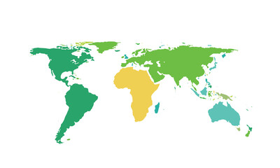 world map isolated modern colorful style. for website layouts, background, education, precise, customizable, Travel worldwide, map silhouette backdrop, earth geography, political, reports. 