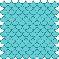 Mermaid Fish Scale Pattern Illustration 