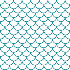 Mermaid Fish Scale Pattern Illustration 