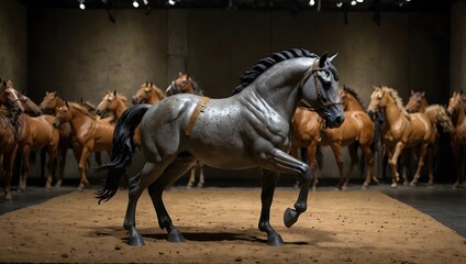 Fototapeta premium The role of horses in warfare throughout history, from ancient civilizations to modern conflicts ai_generated