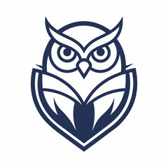 Owl book logo design line art vector icon line art illustration.
