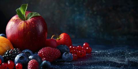 An assortment of fruits, vibrant and fresh.