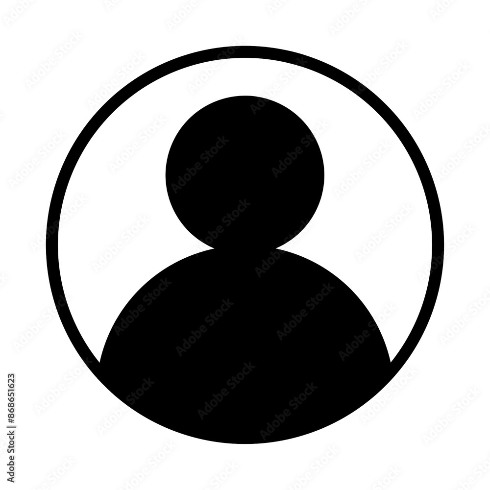 Poster user profile icon with simple and modern design