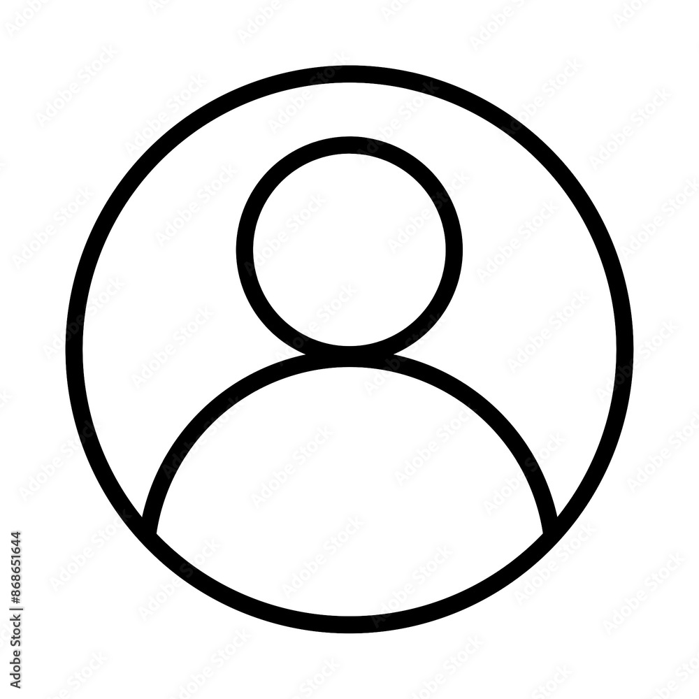Poster user profile icon with simple and modern design