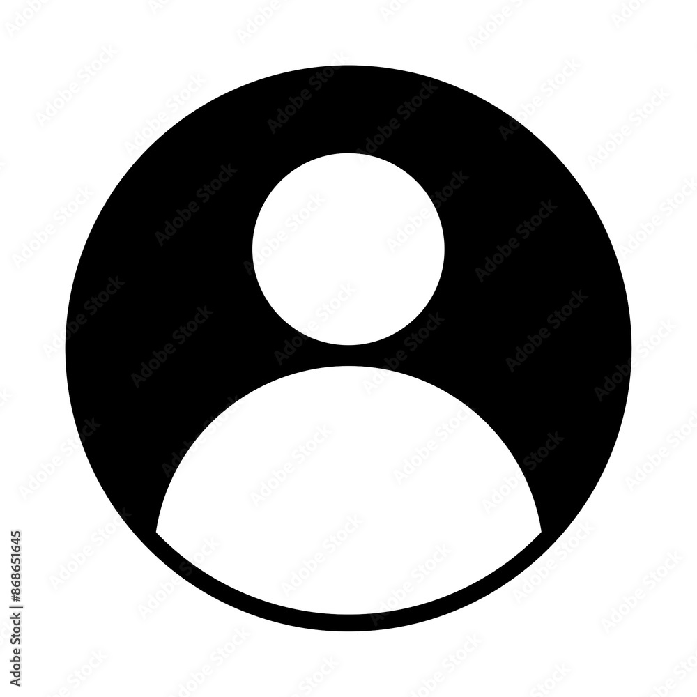 Poster user profile icon with simple and modern design