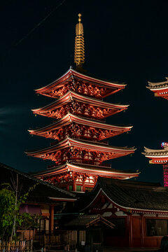 Asakusa shrine at night