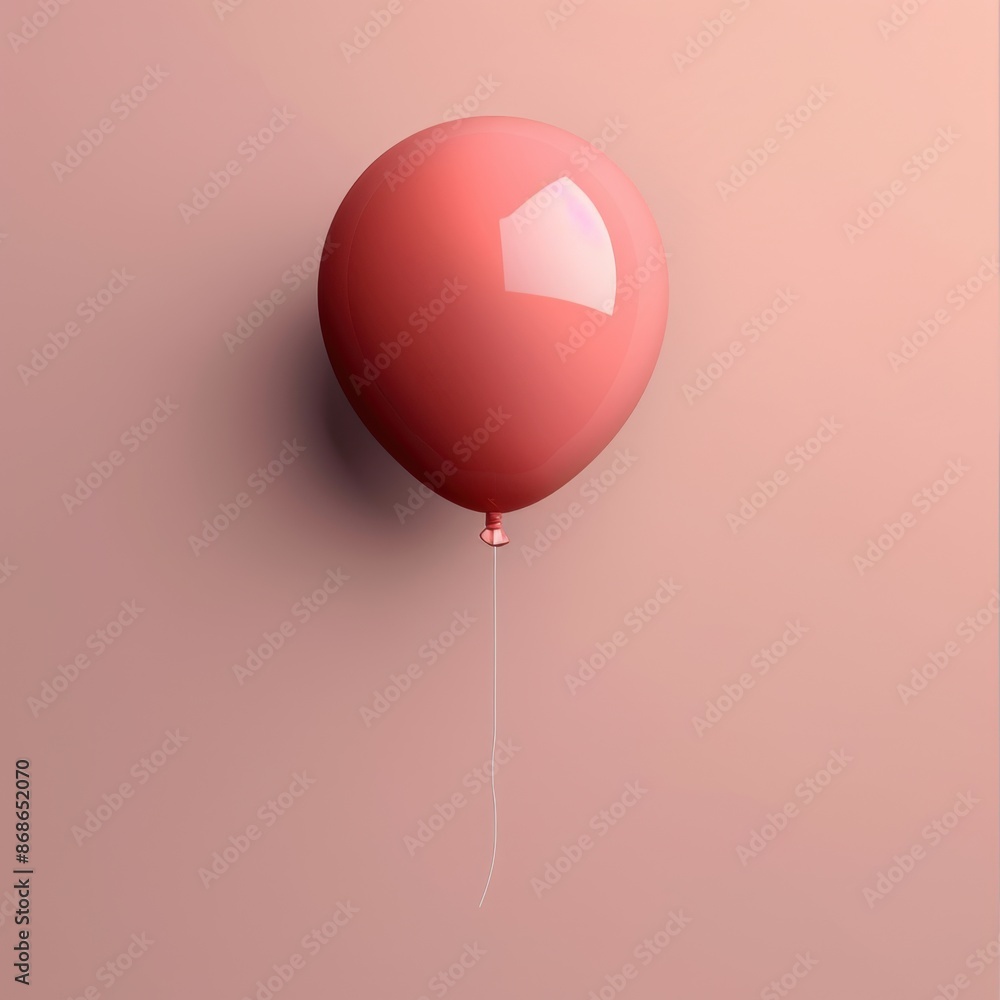 Poster a minimalist depiction of a balloon slowly inflating on a clean background, symbolizing the concept 