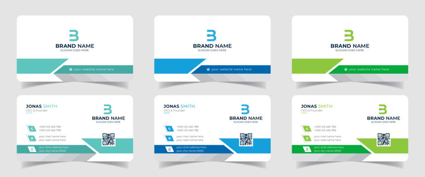 Modern and simple business card design, creative modern name card and office card template.