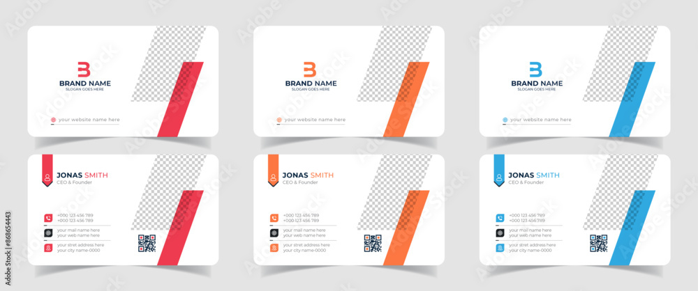 Wall mural Modern and simple business card design, creative modern name card and office card template.