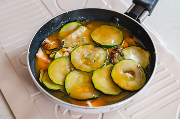 ズッキーニの重ね焼き