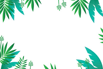 Modern background design of tropical leaves.