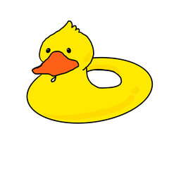 yellow rubber duck tube