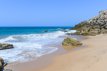 Monumento Natural Tombolo de Trafalgar, Cabo de Trafalgar, Barbate, Andalusia, Spain, Europe