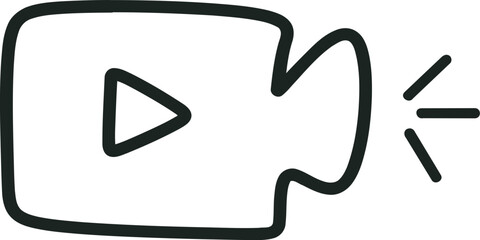 Video Camera Hand Drawn Illustration