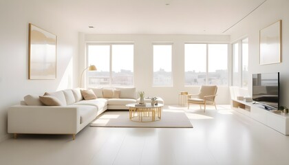 Fototapeta premium Photo interior modern design room 3d illustration