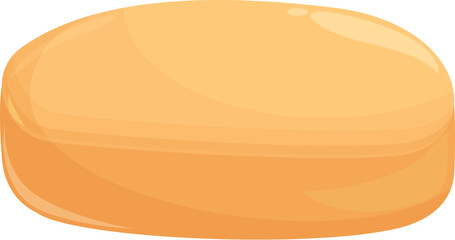 Oval soap bar presenting cleanliness and hygiene concept, perfect for health and beauty projects