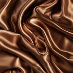 Fototapeta premium Beautiful luxury coffee brown silk background, empty space for jewelry, coffee, luxury goods display, smooth shiny texture with copy space. Noble, expensive, high-end luxury accessories, generated by 