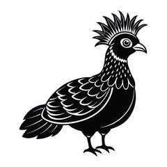 Victoria Crowned Pigeon Silhouette Majestic Bird Art