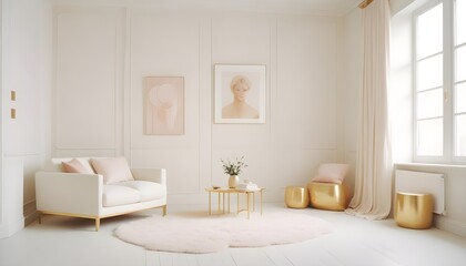 Photo interior modern design room 3d illustration