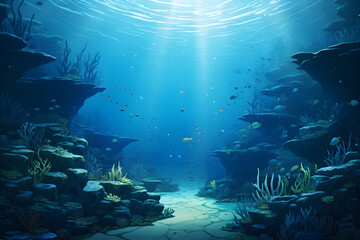 Fototapeta premium underwater wallpaper background, wallpaper