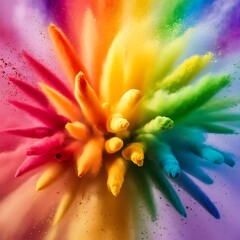 Fototapeta premium Indian people celebrating holi festival at park outdoor, Playful adult male and friends