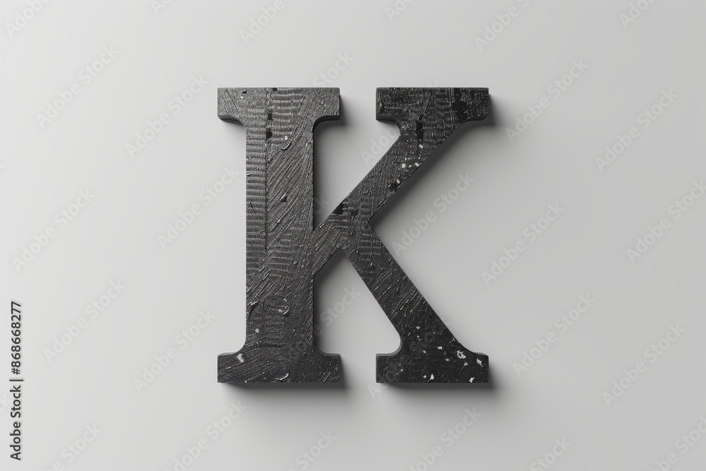 Fototapete a minimalist illustration of the letter k showcasing clean lines and a simple design suitable for mo