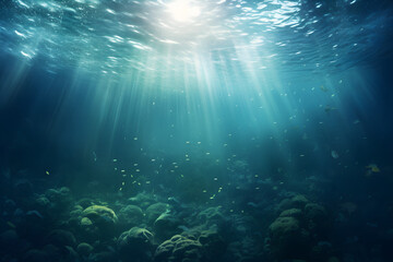 Naklejka premium underwater wallpaper background, wallpaper