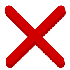Cross, 3d cross sign, cross mark icon, red cross, icon, symbol, red cross mark, cross illustration, cross png