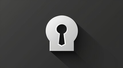 Icon of a keyhole shape.

