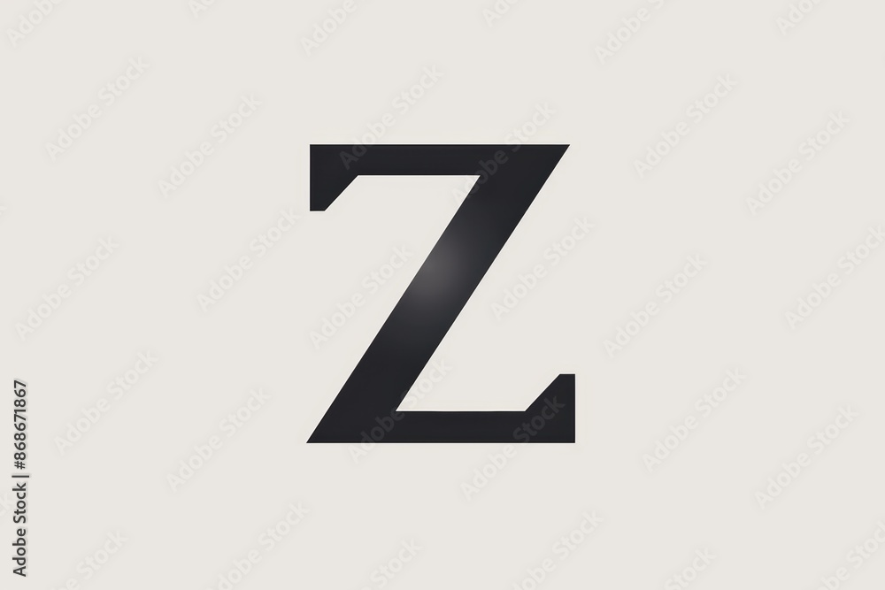 Fototapete a minimalist illustration of the letter z featuring clean lines and a simple yet elegant design. ide