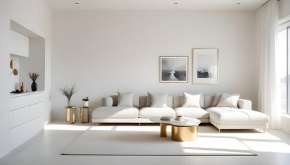 Fototapeta premium Photo interior modern design room 3d illustration