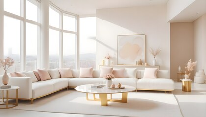 Photo interior modern design room 3d illustration