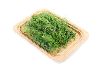 Sprigs of fresh green dill isolated on white