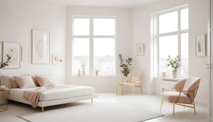 Photo interior modern design room 3d illustration