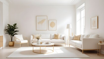 Fototapeta premium Photo interior modern design room 3d illustration