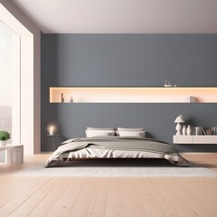 modern interior of a bedroom