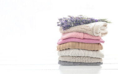 Seasonal Wardrobe Change with Lavender and Sweaters