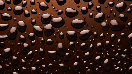 Fototapeta premium Brown Drops on Black Background, Abstract Image, Texture, Pattern Background, Wallpaper, Background, Cell Phone Cover and Screen, Smartphone, Computer, Laptop, 9:16 and 16:9 Format - PNG